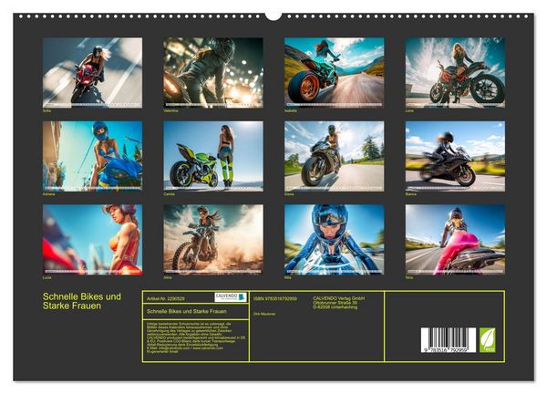 Produktbild: Schnelle Bikes und Starke Frauen (hochwertiger Premium Wandkalender 2027 DIN A2 quer), Kunstdruck in Hochglanz