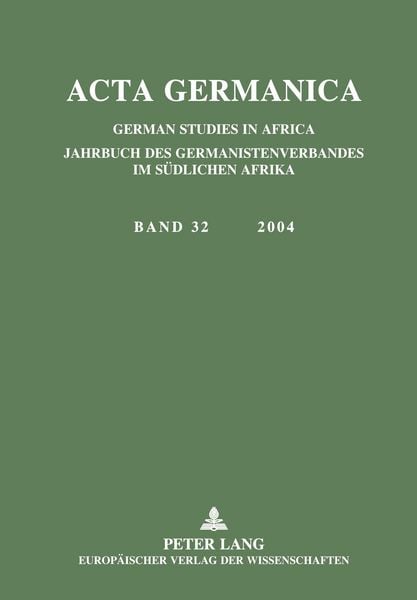 Acta Germanica, Taschenbuch von , Peter Lang GmbH, Internationaler Verlag der Wissenschaften, 9783631529959