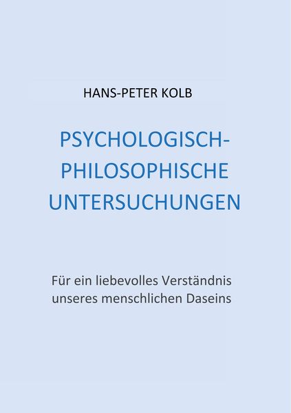 Produktbild: Psychologisch-philosophische Untersuchungen
