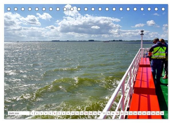 Produktbild: Elbf&auml;hre - Gl&uuml;ckstadt-Wischhafen (Tischkalender 2026 DIN A5 quer), CALVENDO Monatskalender