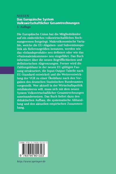 Produktbild: Das Europ&auml;ische System Volkswirtschaftlicher Gesamtrechnungen
