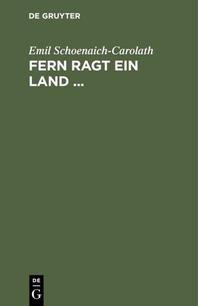Produktbild: Fern ragt ein Land ...