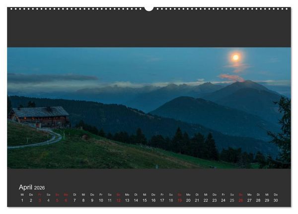 Produktbild: Alpenpanorama 2026 (Wandkalender 2026 DIN A2 quer), CALVENDO Monatskalender