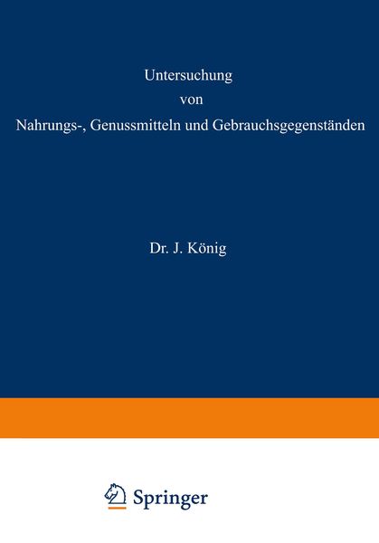Produktbild: Untersuchung von Nahrungs-, Genussmitteln und Gebrauchsgegenst&auml;nden