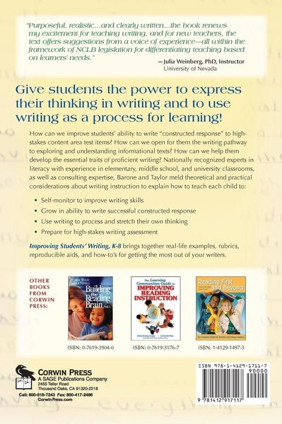 Produktbild: Improving Students' Writing, K-8