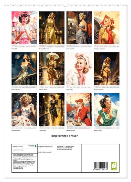 Produktbild: Inspirierende Frauen (hochwertiger Premium Wandkalender 2026 DIN A2 hoch), Kunstdruck in Hochglanz