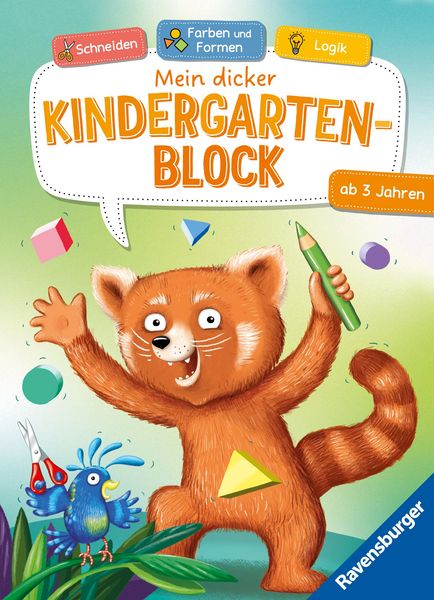 Produktbild: Mein dicker Kindergartenblock: Schneiden, Farben und Formen, Logik