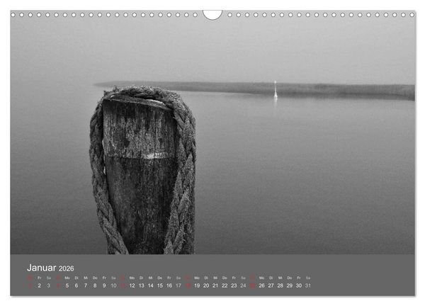 Produktbild: Ostsee - von schwarz bis wei&szlig; (Wandkalender 2026 DIN A3 quer), CALVENDO Monatskalender