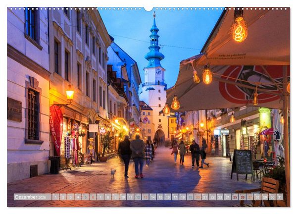 Produktbild: Zauberhaftes Bratislava - Entz&uuml;ckende Hauptstadt der Slowakai an der Donau (Wandkalender 2026 DIN A2 quer), CALVENDO Monatskalender