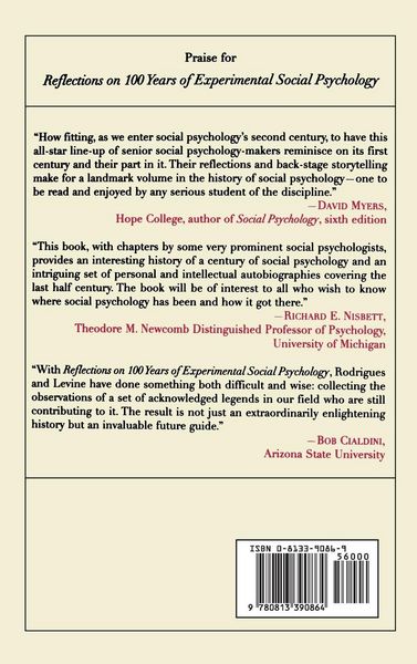 Produktbild: Reflections on 100 Years of Social Pychology