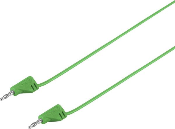 VOLTCRAFT MSB-200 Messleitung Lamellenstecker 2mm Lamellenstecker 2mm 0.90m Grün 1St.