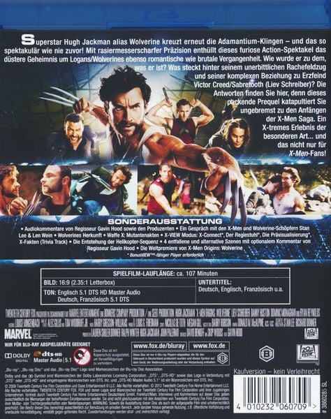 Produktbild: X-Men Origins - Wolverine - Extended Version