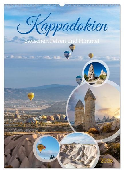 Produktbild: Kappadokien, zwischen Felsen und Himmel (Wandkalender 2026 DIN A2 hoch), CALVENDO Monatskalender