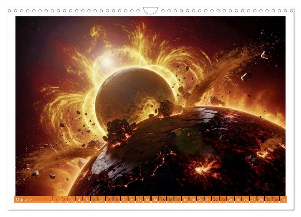 Produktbild: Planeten - Kollisionen (Wandkalender 2027 DIN A3 quer), CALVENDO Monatskalender