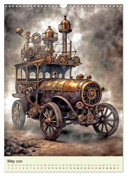 Produktbild: Retro Rides with Steam and Steel (Wall Calendar 2026 DIN A3 portrait), CALVENDO 12 Month Wall Calendar