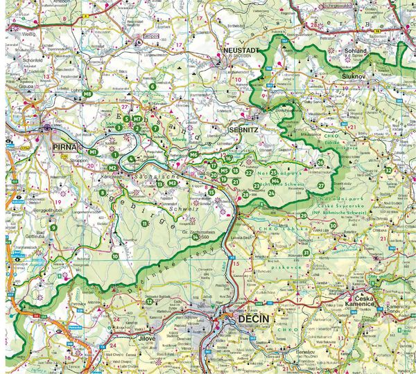 Produktbild: ROTHER Wanderbuch Wandern mit Hund Elbsandsteingebirge