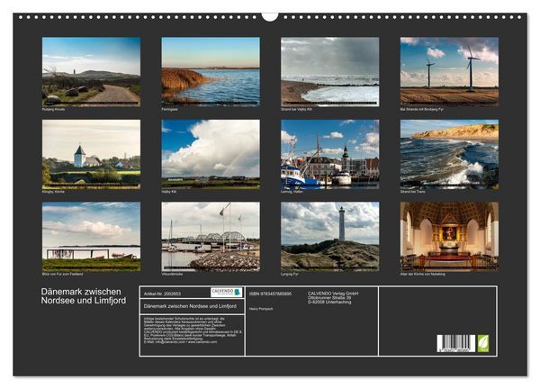 Produktbild: D&auml;nemark zwischen Nordsee und Limfjord (Wandkalender 2026 DIN A2 quer), CALVENDO Monatskalender