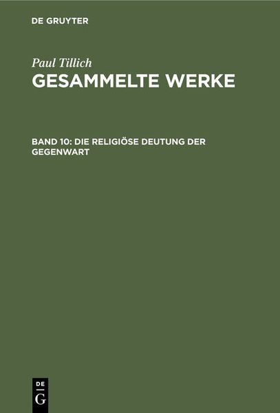 Produktbild: Die religi&ouml;se Deutung der Gegenwart