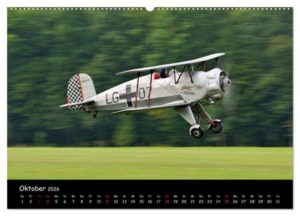 Produktbild: Doppeldecker - Veteranen der L&uuml;fte (Wandkalender 2026 DIN A2 quer), CALVENDO Monatskalender
