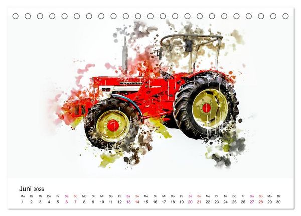 Produktbild: Traktoren Oldtimer Legenden (Tischkalender 2026 DIN A5 quer), CALVENDO Monatskalender