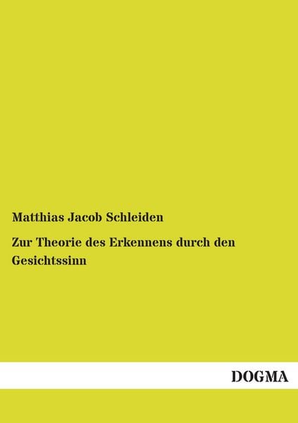 Produktbild: Zur Theorie des Erkennens durch den Gesichtssinn
