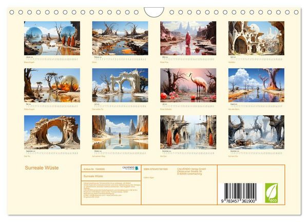 Produktbild: Surreale W&uuml;ste (Wandkalender 2026 DIN A4 quer), CALVENDO Monatskalender