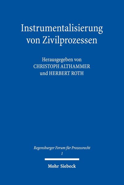 Produktbild: Instrumentalisierung von Zivilprozessen
