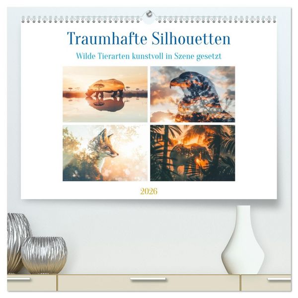 Produktbild: Traumhafte Silhouetten (hochwertiger Premium Wandkalender 2026 DIN A2 quer), Kunstdruck in Hochglanz