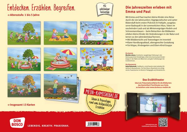 Produktbild: Die Jahreszeiten erleben mit Emma und Paul. Kamishibai Bildkartenset.