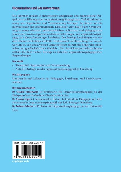 Produktbild: Organisation und Verantwortung