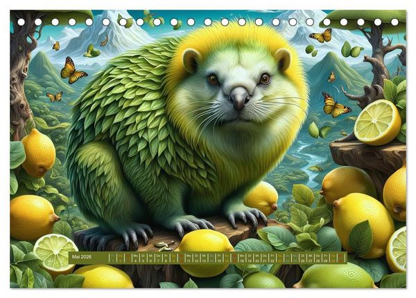 Produktbild: Verborgene Welten: Arkanum der mystischen Tierwesen (Tischkalender 2026 DIN A5 quer), CALVENDO Monatskalender