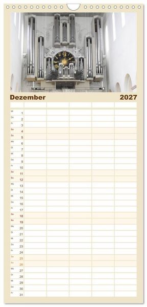 Produktbild: Familienplaner 2027 - Fantastische Welt der Orgeln mit 5 Spalten (Wandkalender, 21 x 45 cm) CALVENDO