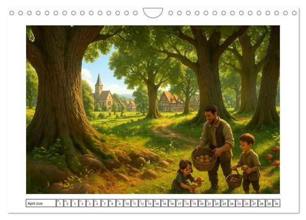 Produktbild: Farbenfrohes Mittelalter (Wandkalender 2026 DIN A4 quer), CALVENDO Monatskalender