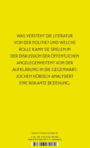 Produktbild: Poesie und Politik