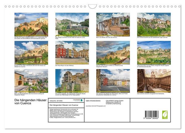 Produktbild: Die h&auml;ngenden H&auml;user von Cuenca (Wandkalender 2027 DIN A3 quer), CALVENDO Monatskalender