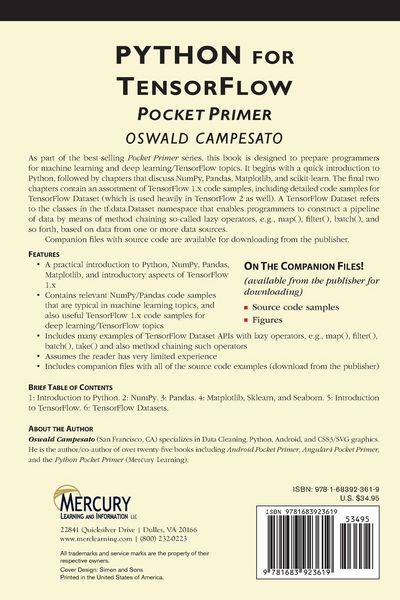 Produktbild: Python for TensorFlow Pocket Primer