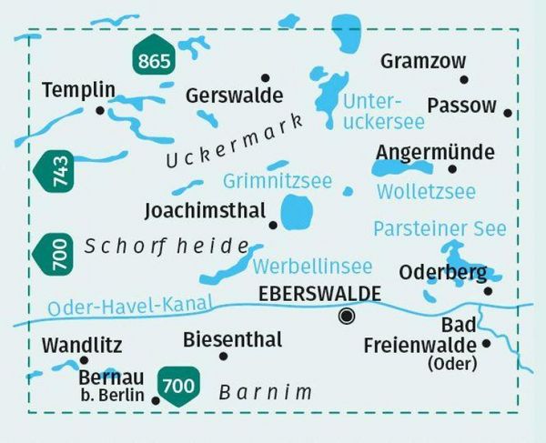Produktbild: KOMPASS Wanderkarte 744 Schorfheide, Uckermark, Barnim 1:50.000