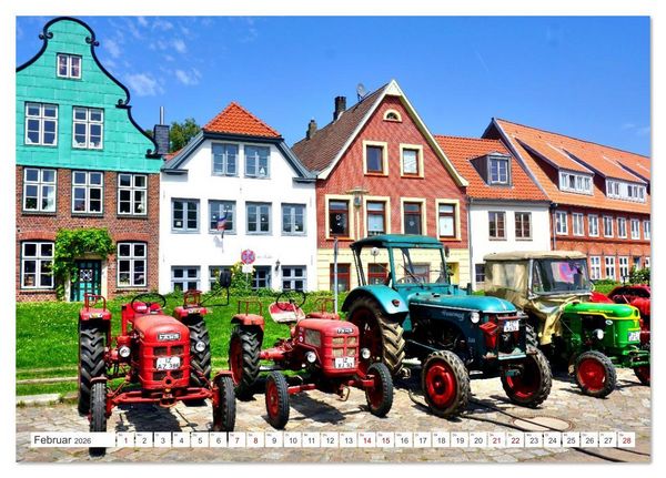 Produktbild: TRECKER PARADE - Historische Traktoren in Gl&uuml;ckstadt an der Elbe (Tischkalender 2026 DIN A5 quer), CALVENDO Monatskalender