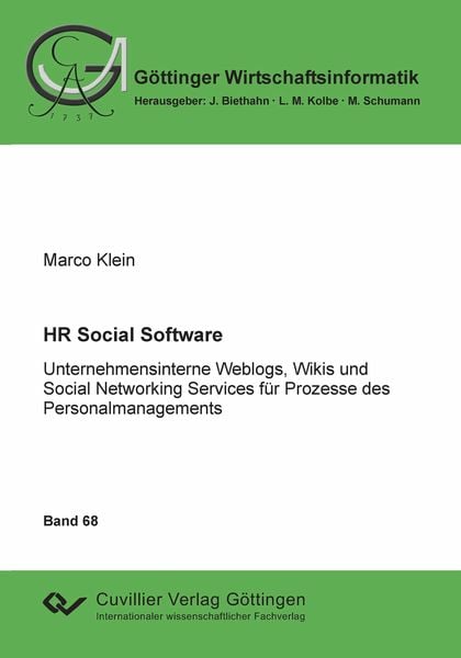 HR Social Software, Paperback von Marco Klein, Cuvillier, E, 9783954042470