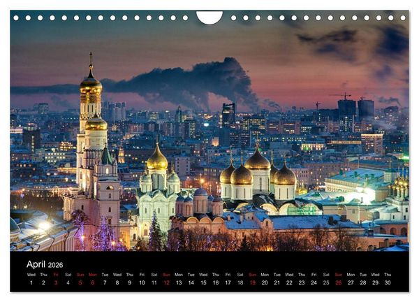 Produktbild: Monuments of Russia 2026 (Wall Calendar 2026 DIN A4 landscape), CALVENDO 12 Month Wall Calendar
