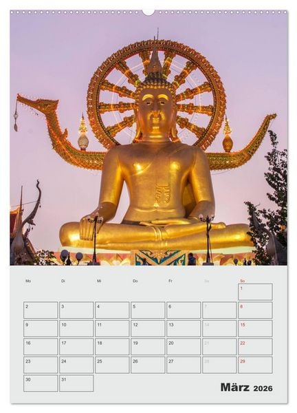 Produktbild: BUDDHA - Das sanfte L&auml;cheln (hochwertiger Premium Wandkalender 2026 DIN A2 hoch), Kunstdruck in Hochglanz