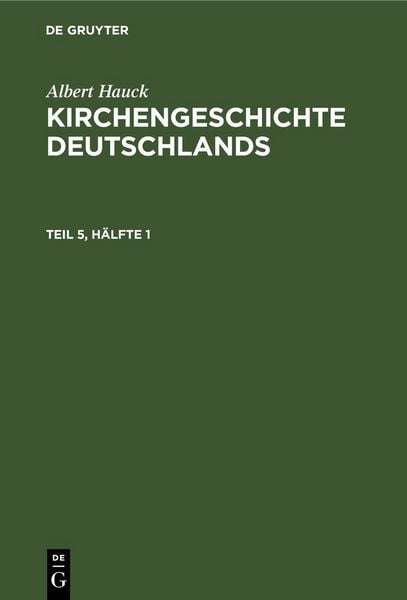 Produktbild: Kirchengeschichte Deutschlands. Teil 5, H&auml;lfte 1