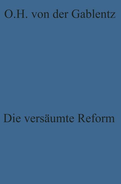 Produktbild: Die vers&auml;umte Reform