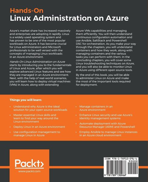 Produktbild: Hands-On Linux Administration on Azure