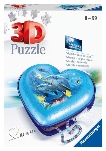 3D Puzzle Ravensburger Herzschatulle Unterwasserwelt 54 Teile