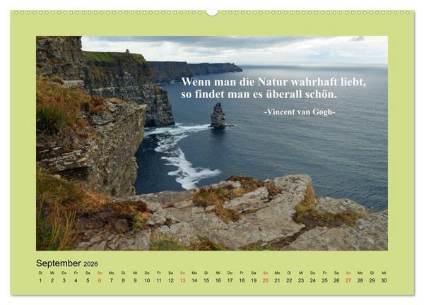 Produktbild: Lebensweisheiten mit Bildern unterlegt (Wandkalender 2026 DIN A2 quer), CALVENDO Monatskalender