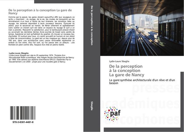 Produktbild: De la perception &agrave; la conception La gare de Nancy