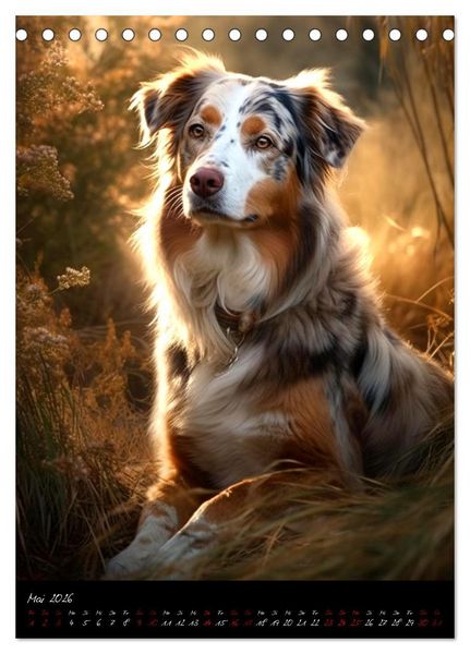 Produktbild: Australian Shepherd (Tischkalender 2026 DIN A5 hoch), CALVENDO Monatskalender