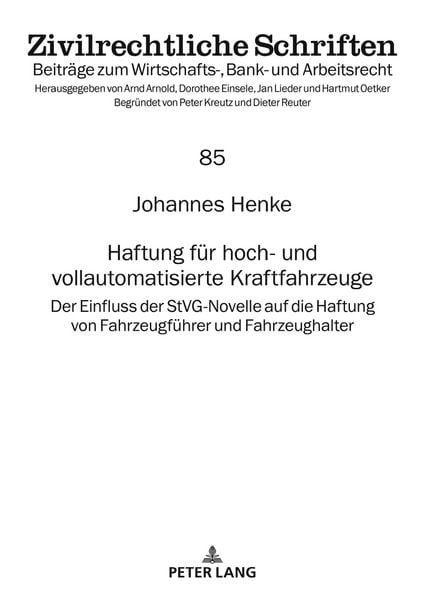 Produktbild: Haftung f&uuml;r hoch- und vollautomatisierte Kraftfahrzeuge