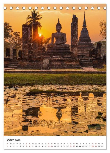 Produktbild: Buddhas im Gl&uuml;ck (Tischkalender 2026 DIN A5 hoch), CALVENDO Monatskalender